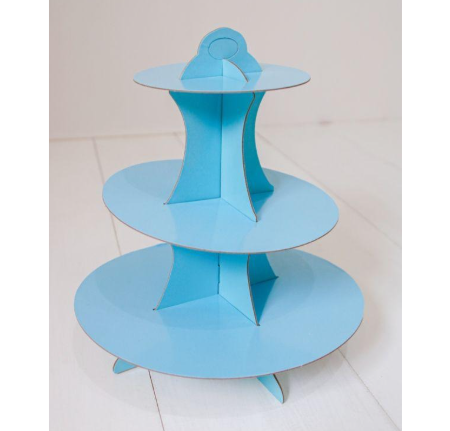 Soporte para cupcakes tres pisos celeste - 1301-11
