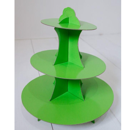 Soporte para cupcakes tres pisos verde - 1301-13