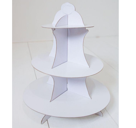 Soporte para cupcakes tres pisos blanco - 1301-9