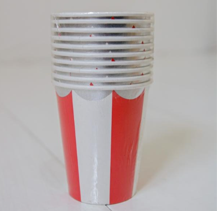 Vaso 10Pc rojo y blanco - 1314-14
