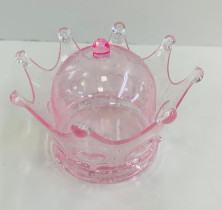 Caramelera "Corona" rosa transparente - 1670-2