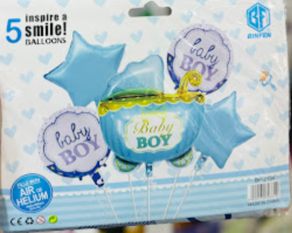 Globo "Cochecitos" baby boy 5 piezas - 20170703310