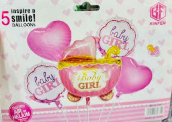 Globo "Cochecitos" baby girl 5 piezas - 20170703310
