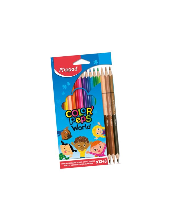 Maped Lapiz 12+3 Colores Peps - Imagen 2