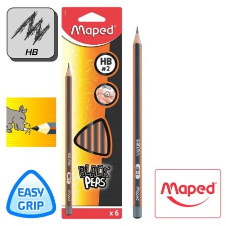 Maped Lapiz 6 unidades Black Peps