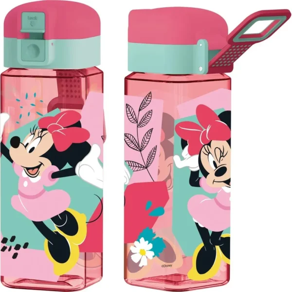 Minnie mouse botella de agua safety lock