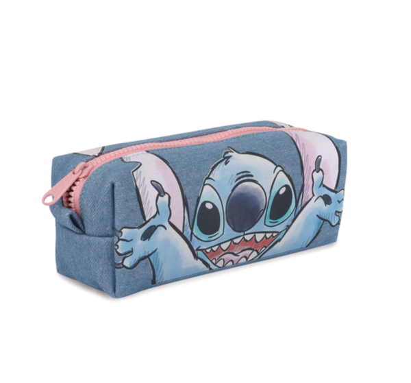 Stitch cartuchera rectangular denim de Disney