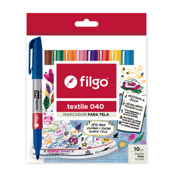 Filgo Marcador textil para tela 10 unidades