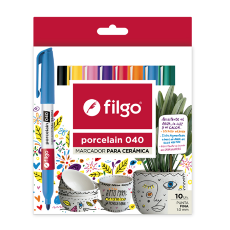 Filgo Marcador cerámica para porcelana Porcelain 040 (10 unidades)
