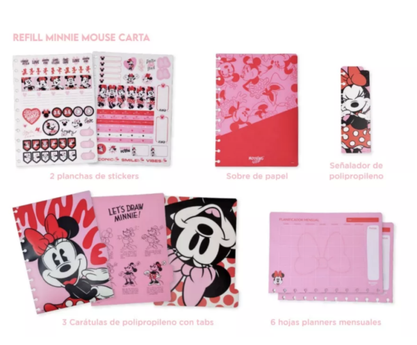 Minnie mouse refill hojas & adhesivos - Imagen 2