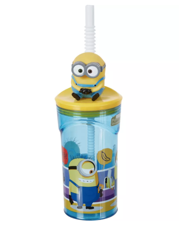 Minion botella c/pajita 360ml