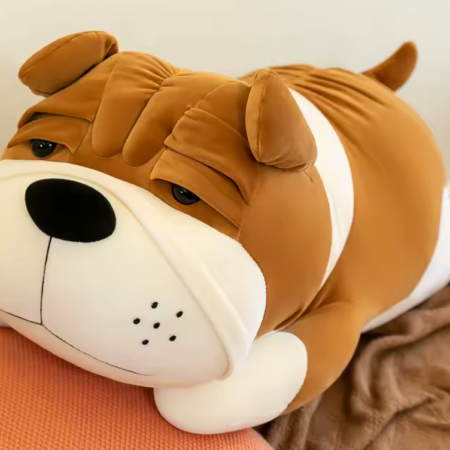 Perro peluche/almohada marrón claro