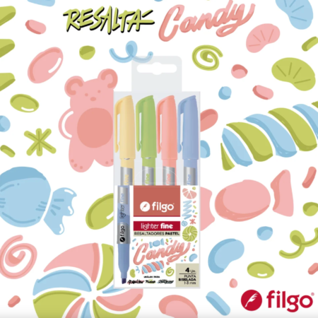 Filgo Marcador resaltador Candy 4 unidades