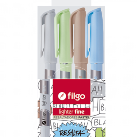 Filgo Marcador resaltador pastel retro 4 unidades