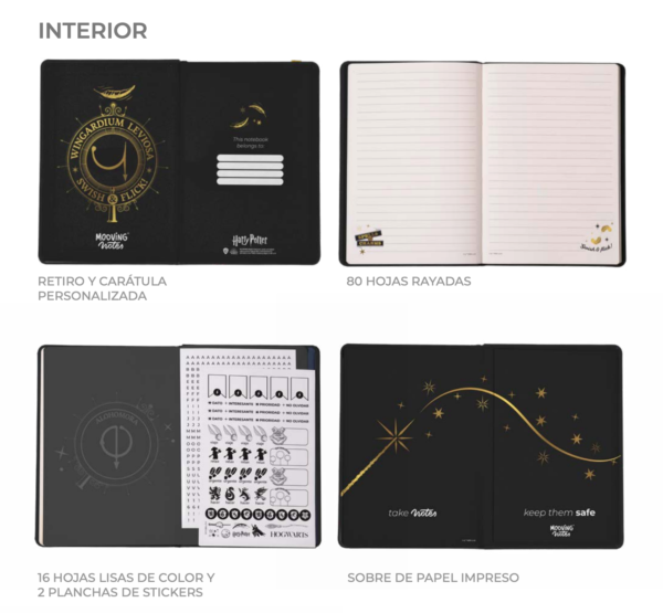 Harry Potter cuaderno A5 "WINGARDIUM LEVIOSA" - Imagen 2