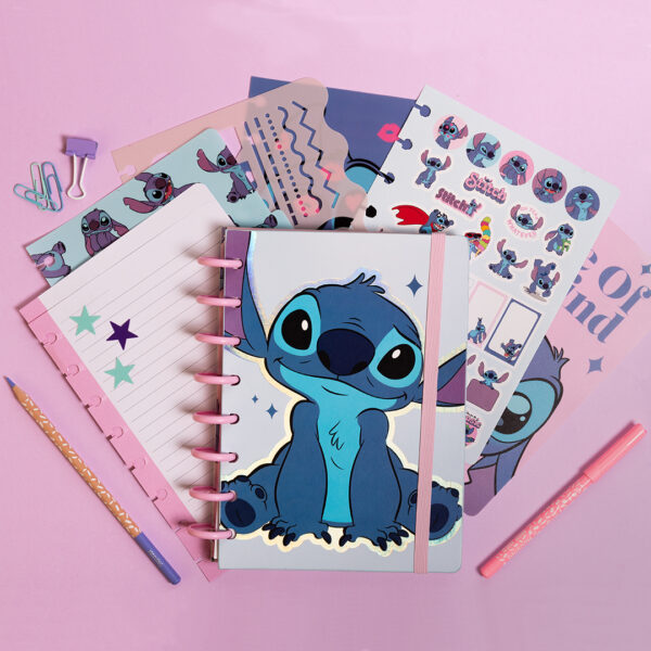 Stitch cuaderno con sistema de discos de Disney