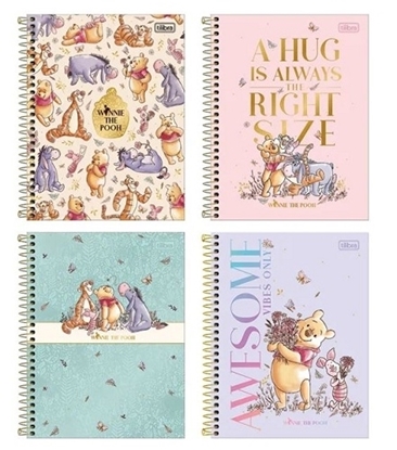 TILIBRA CUADERNO UNIVERSITARIO 80HOJAS ESPIRAL WINNIE THE POOH RAYADO