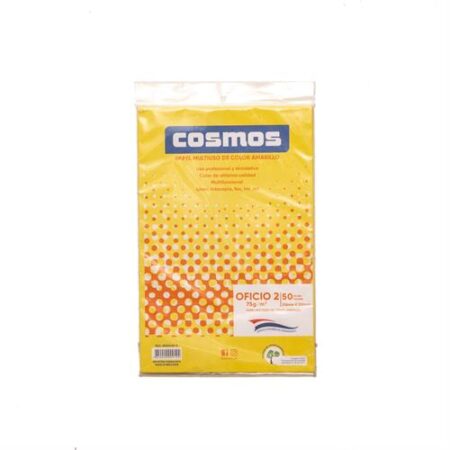COSMOS HOJAS AMARILLO OFICIO 50 HOJAS
