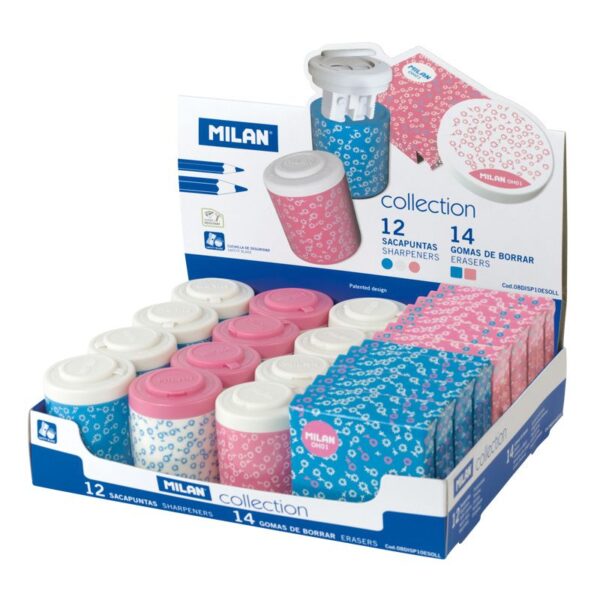 MILAN FLOR KIT SACAPUNTAS+BORRADOR - Imagen 3