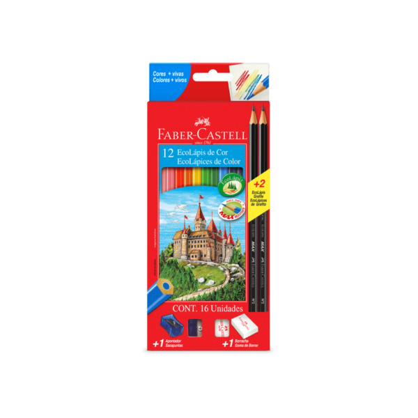 FABER LÁPIZ 12PC+2PC+1SACAPUNTAS - Imagen 2