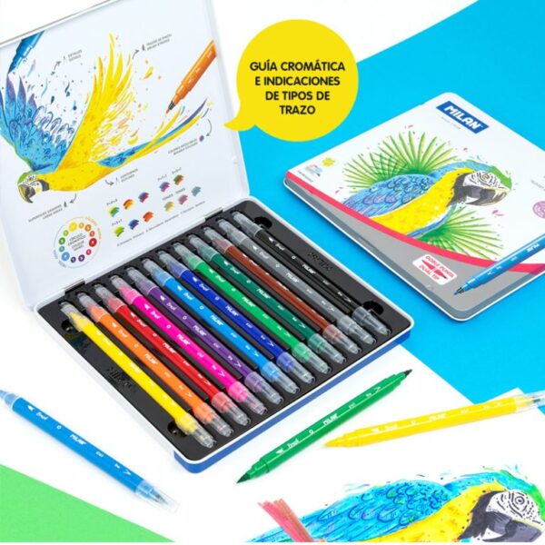 MILAN ESTUCHE 12PC BRUSH MARCADOR