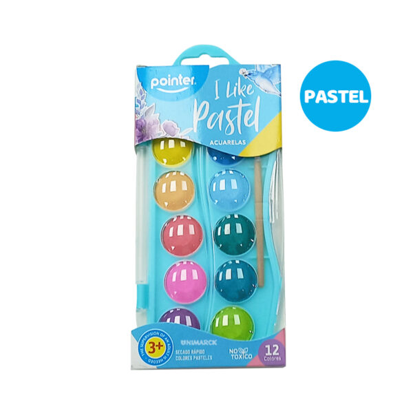 POINTER ACUARELA 12 COLORES PASTEL - Imagen 3