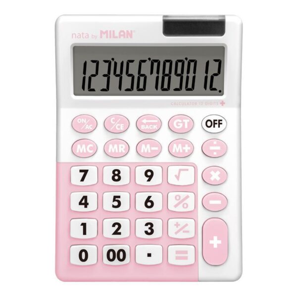 MILAN CALCULADORA ROSA 12 DIG - Imagen 2