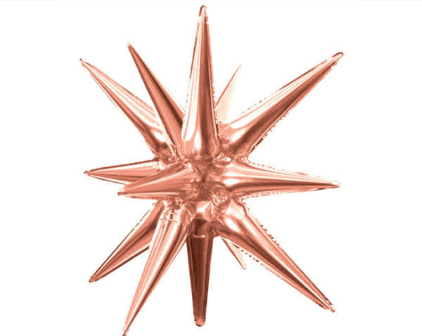Globo "Estrella" puntas 27" rose gold - 1677-3
