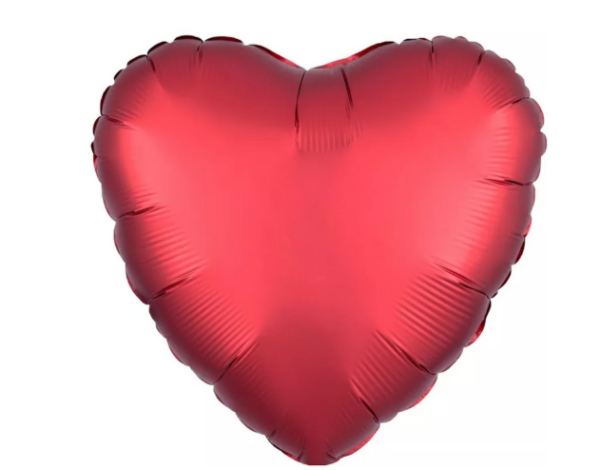 Globo "Corazón" mate rojo 18" - 1677-31