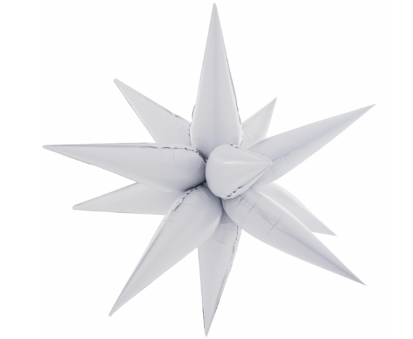Globo "Estrella" puntas 40" blanco - 1677-33