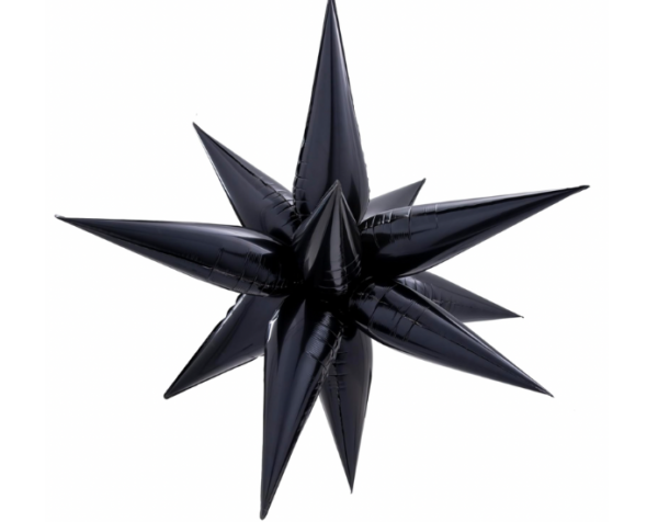 Globo "Estrella" puntas 40" negro - 1677-33