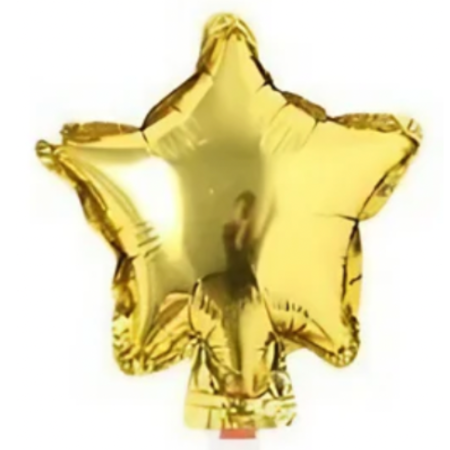 Globo "Estrella" dorado 5" paquete de 50 unidades - 1677-34
