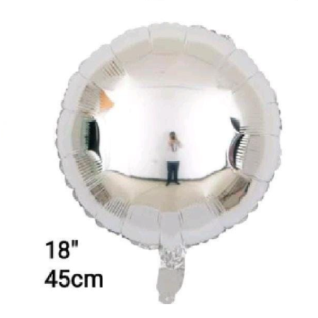 Globo redondo plata 18" - 1677-38 - Minorista