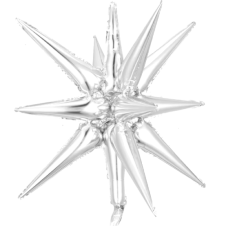 Globo "Estrella" puntas 27"  plata - 1677-4 - Minorista
