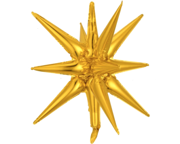 Globo "Estrella" puntas 27" dorado - 1677-4