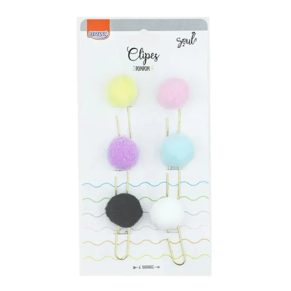 BRW CLIP PRENDEDOR 6PC POMPOM - Imagen 3