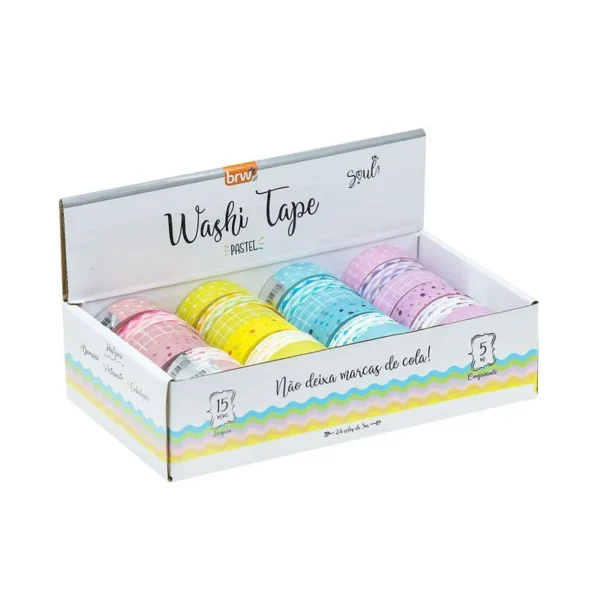 BRW WASHI TAPE 1PC PASTEL - Imagen 3