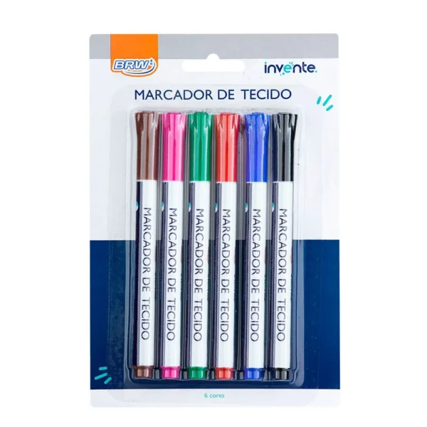 BRW MARCADOR 6PC TELA COLOR - Imagen 3
