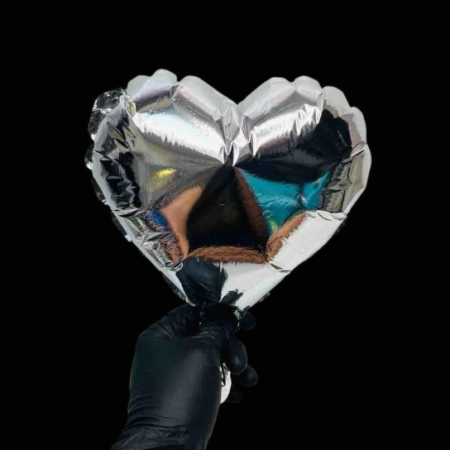 Globo "Corazón" plata 10" - 26189