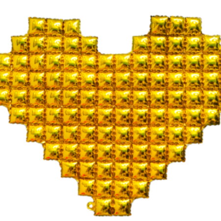 Globo "Corazón" panel metalizado 110x140cm dorado - 26206