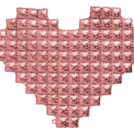 Globo "Corazón" panel metalizado 110x140cm rosa - 26206