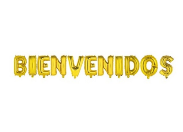 Globo kits "Bienvenidos" dorado 16" 11 piezas - 2800000490409