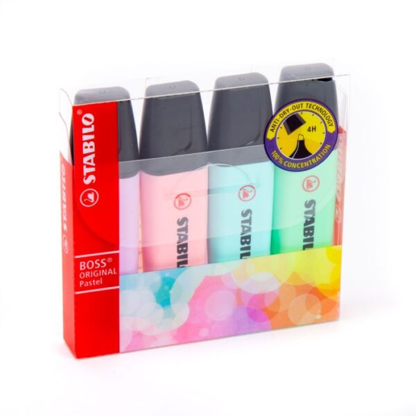 STABILO RESALTADOR BOSS PASTEL 4PC