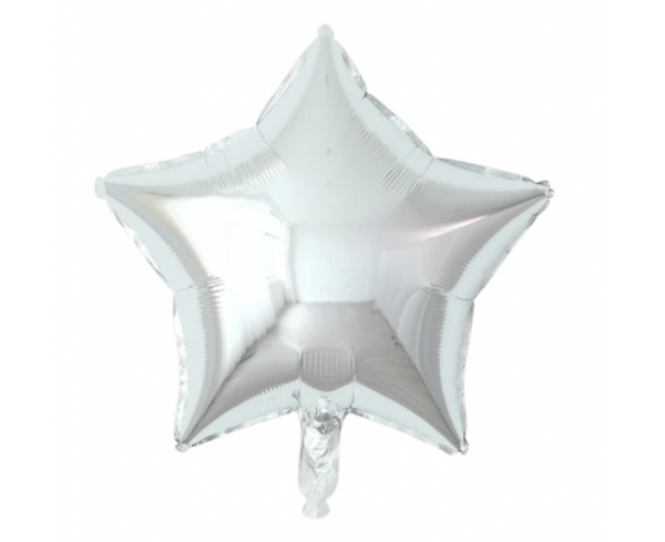 Globo "Estrella" plata 18" suelto - 456129