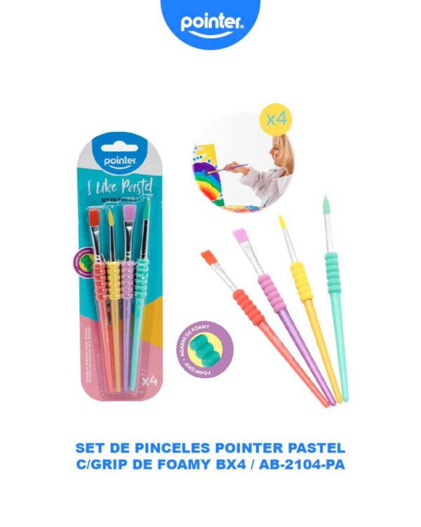 POINTER PINCEL 4PC PASTEL