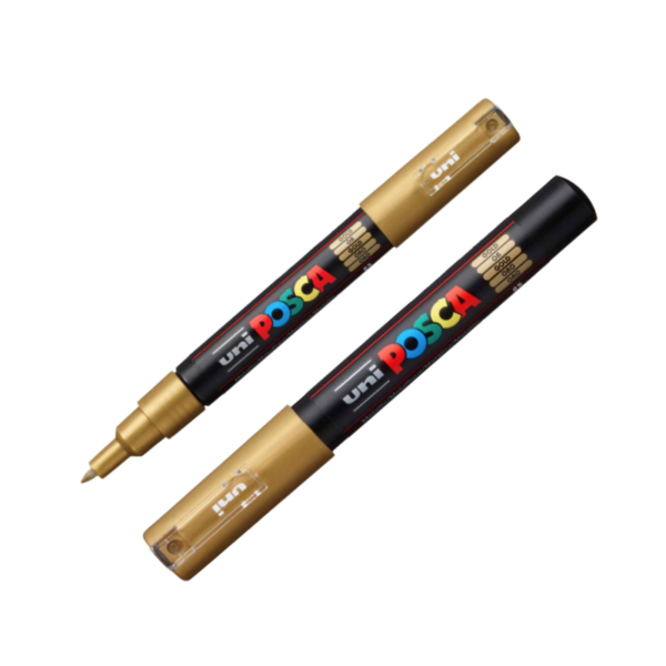 POSCA MARCADOR DORADO 0.7MM 1PC - Imagen 2