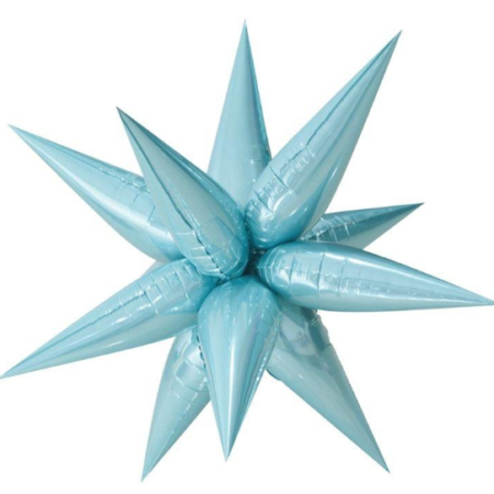 Globo "Estrella" puntas 26" celeste - 57850
