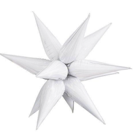 Globo "Estrella" puntas 26" blanco - 57851