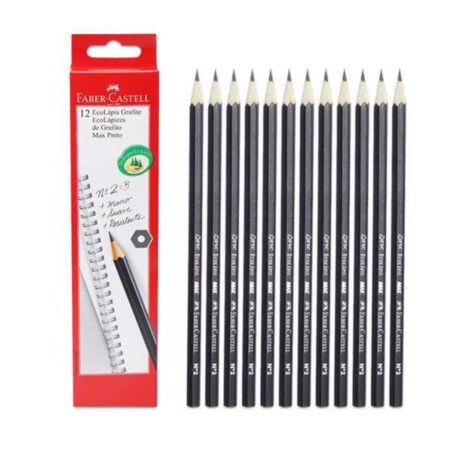 FABER LÁPIZ 12PC GRAFITO MAX PRETO