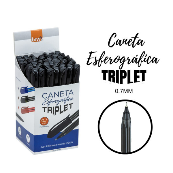 BRW BOLÍGRAFO NEGRO TRIPET 0.7MM 1U - Imagen 2